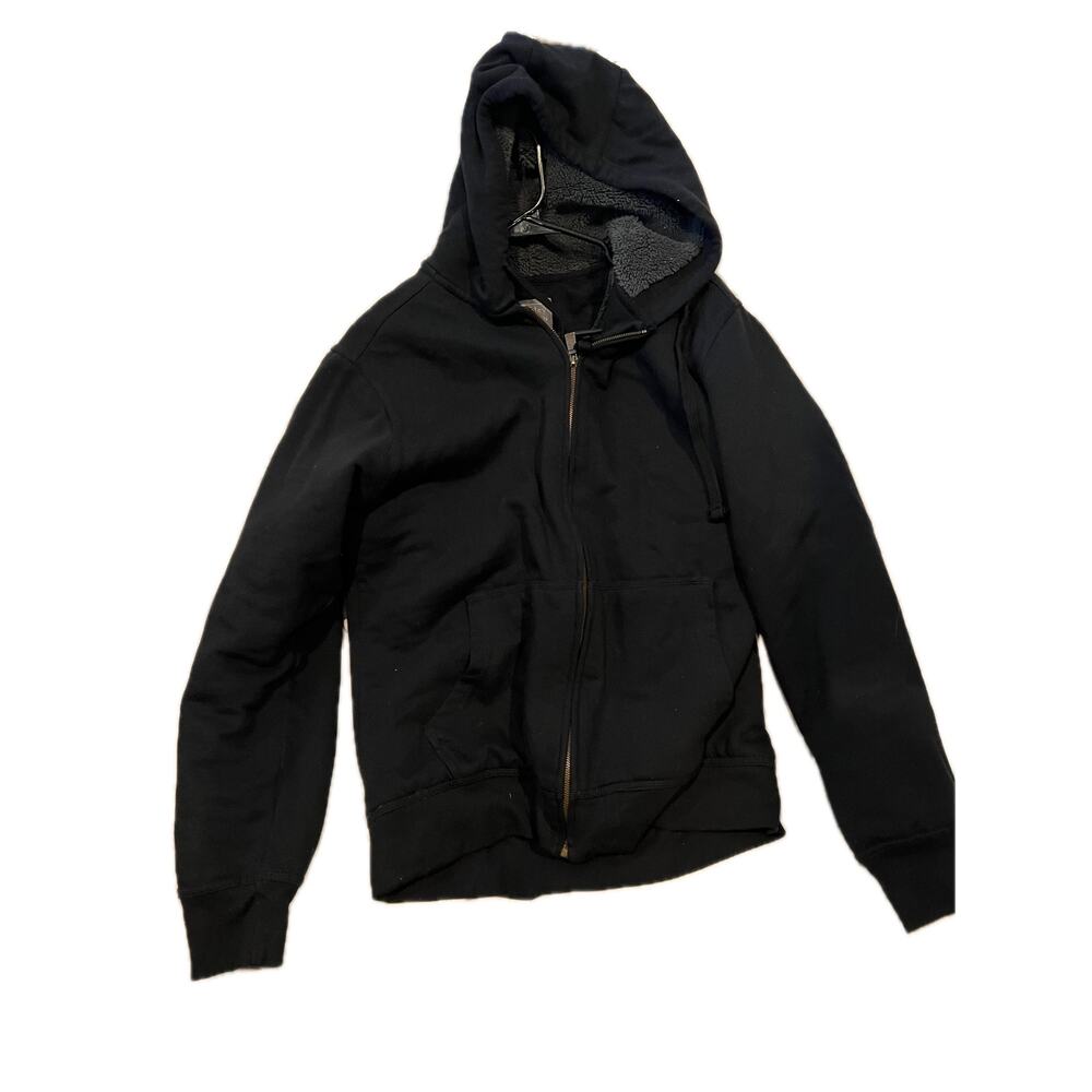 Berkley Jensen Gray Black Zip Up Hoodie Mens Large